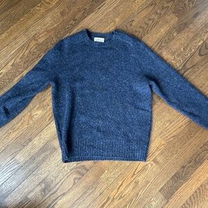 J Crew 100% Wool Navy Sweater Size Small